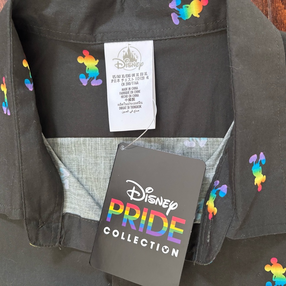 Disney Pride Collection, short sleeve, button up shirt, new with tag, Size XL - Picture 3 of 11